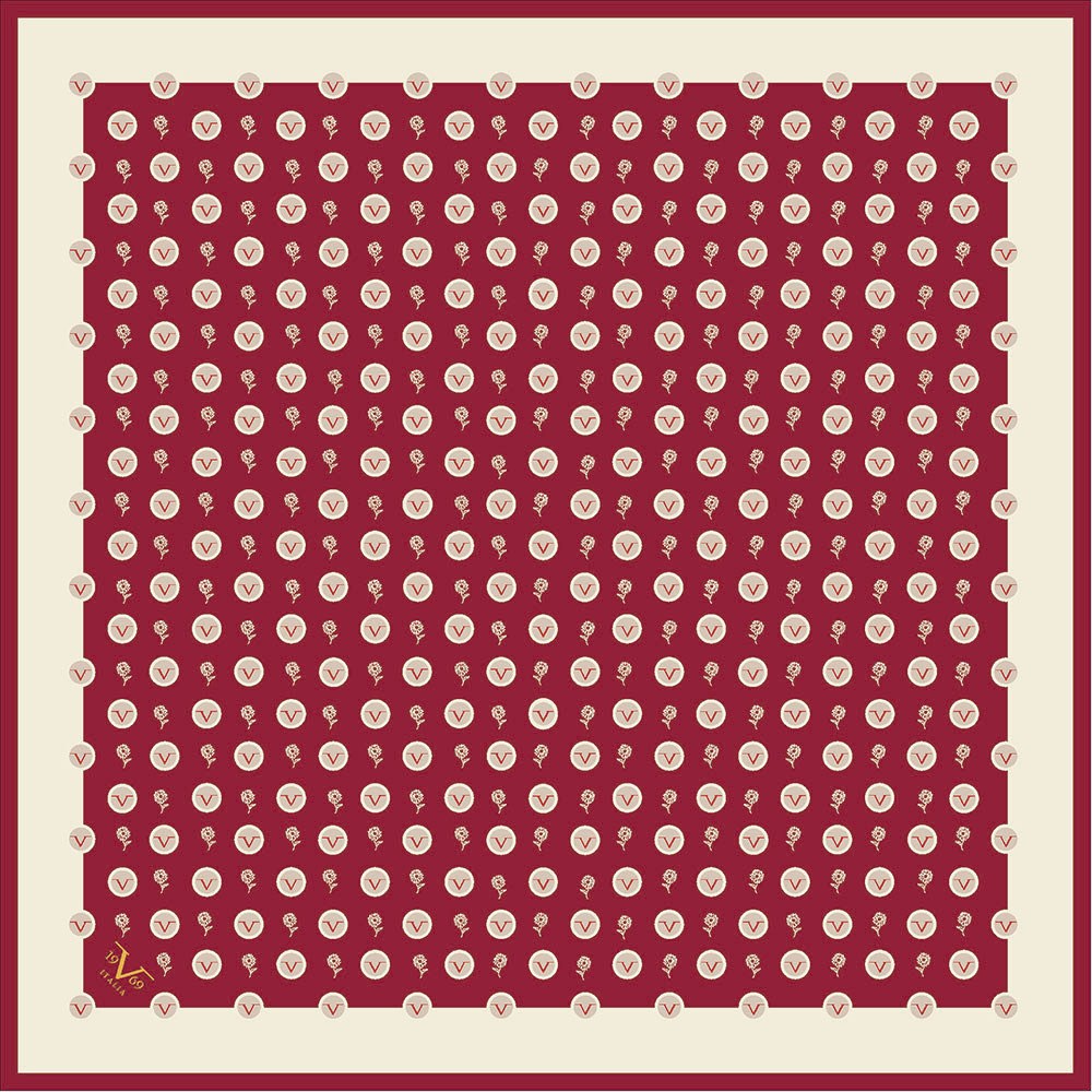 GOLD SERİ EŞARPGeometrik Logolu Desen Gold Seri Twill Eşarp Askısı ile Birlikte 90x90 cm