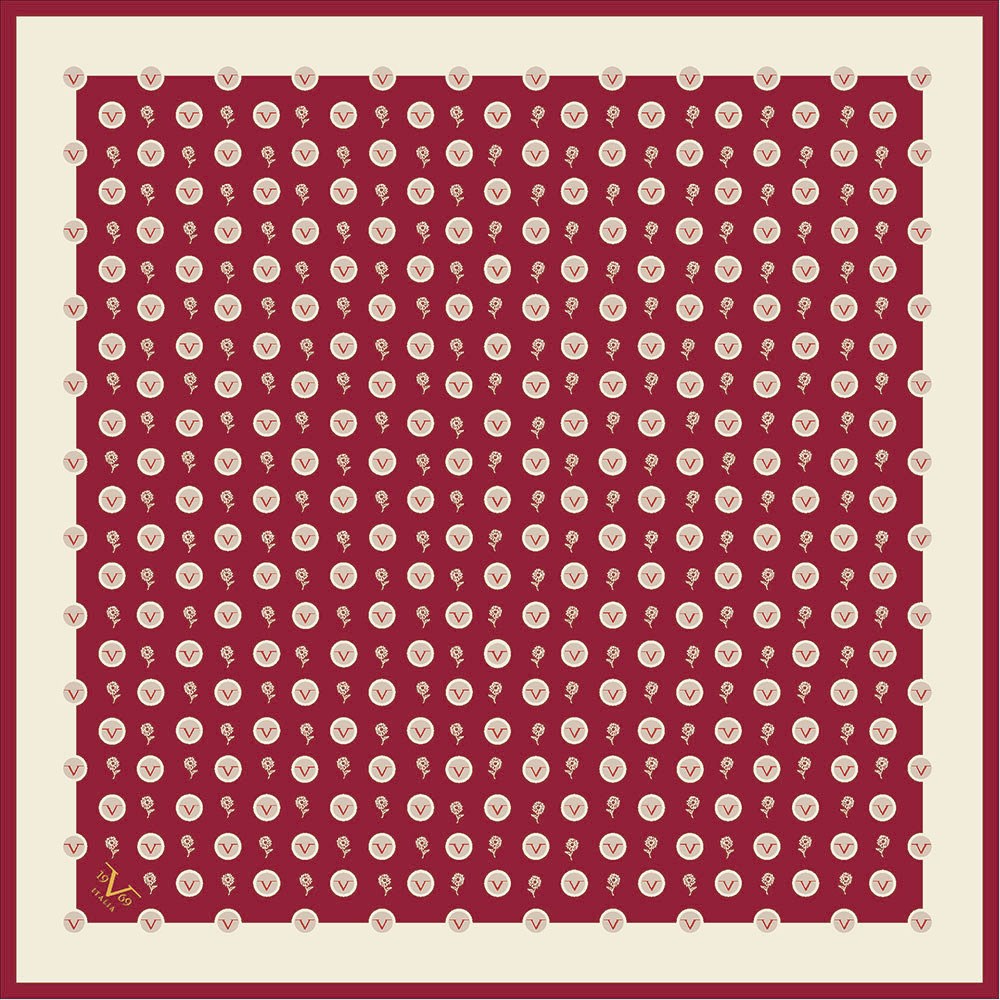 GOLD SERİ EŞARPGeometrik Logolu Desen Gold Seri Twill Eşarp Askısı ile Birlikte 90x90 cm