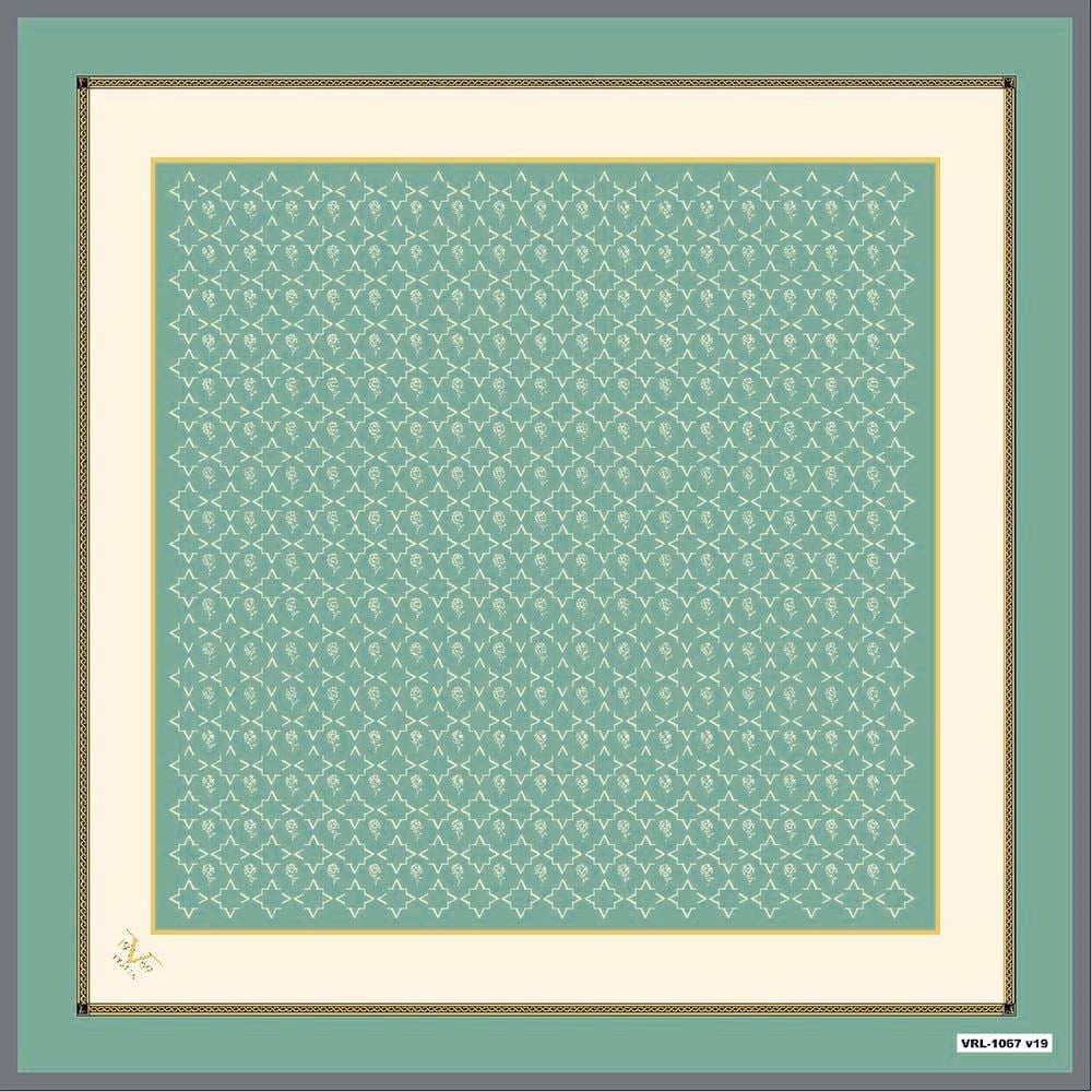 BLACK SERİ EŞARPGeometrik Desen Black Seri Twill Eşarp Askısı ile Birlikte 90x90 cm