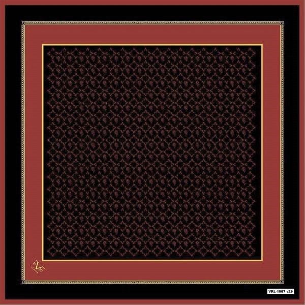 BLACK SERİ EŞARPGeometrik Desen Black Seri Twill Eşarp Askısı ile Birlikte 90x90 cm