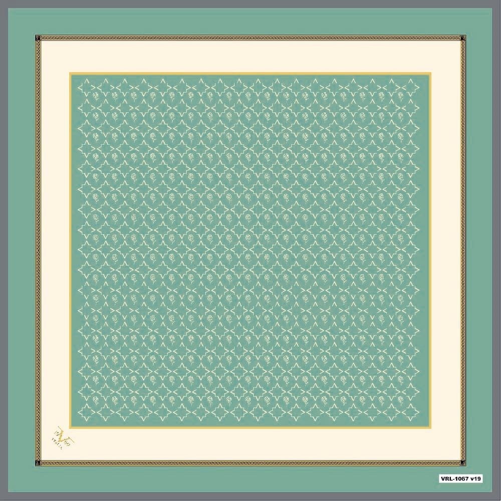 BLACK SERİ EŞARPGeometrik Desen Black Seri Twill Eşarp Askısı ile Birlikte 90x90 cm