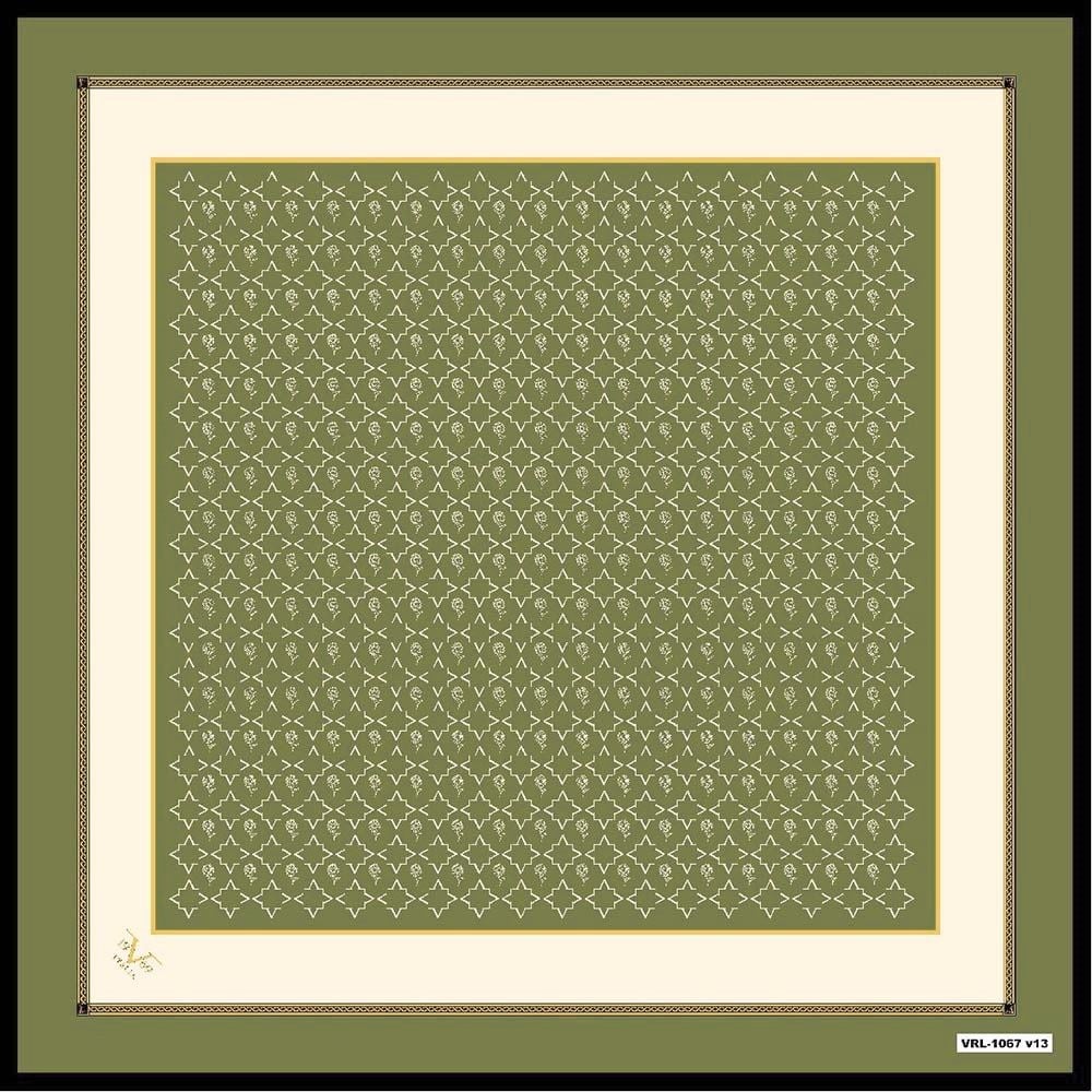 BLACK SERİ EŞARPGeometrik Desen Black Seri Twill Eşarp Askısı ile Birlikte 90x90 cm