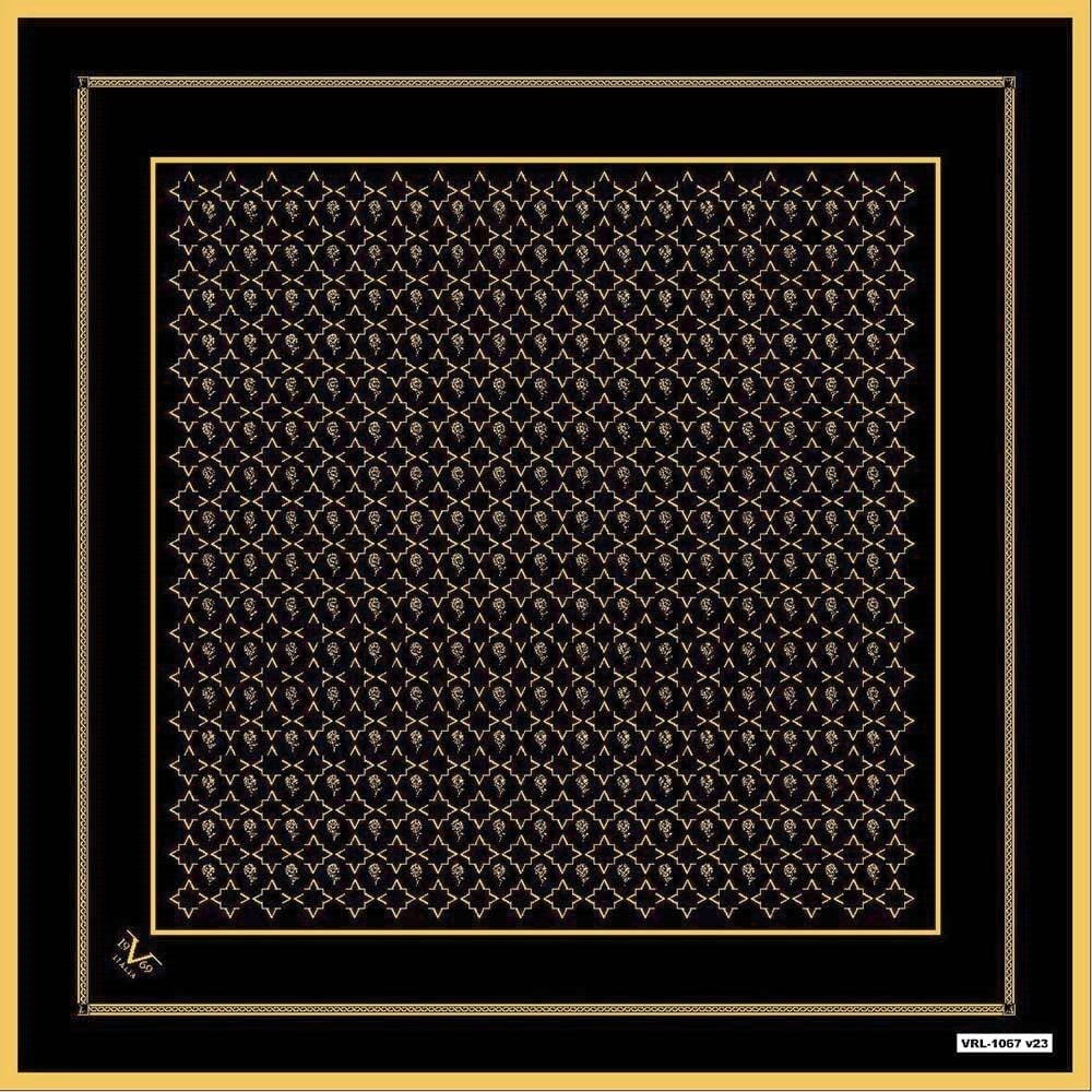 BLACK SERİ EŞARPGeometrik Desen Black Seri Twill Eşarp Askısı ile Birlikte 90x90 cm