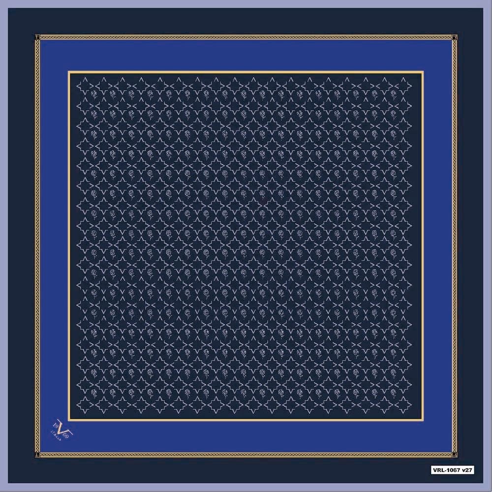 BLACK SERİ EŞARPGeometrik Desen Black Seri Twill Eşarp Askısı ile Birlikte 90x90 cm