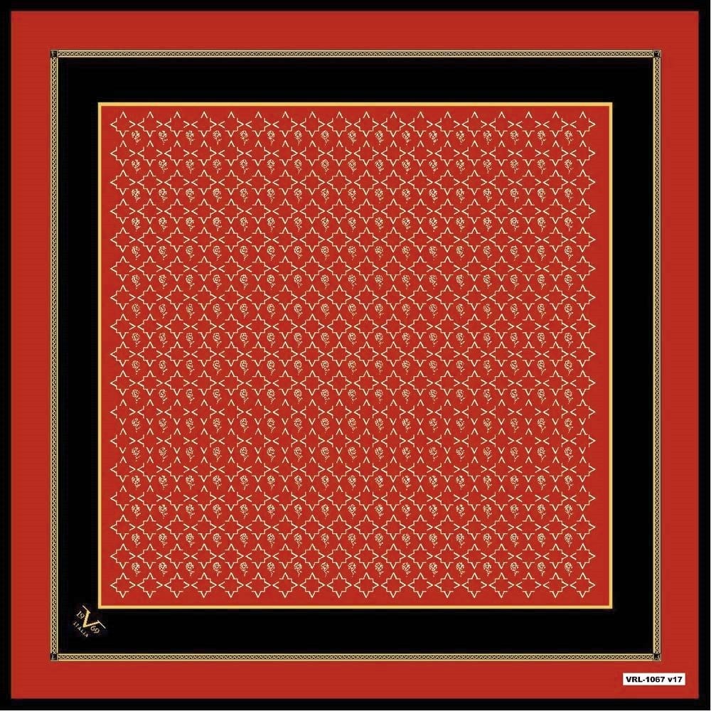 BLACK SERİ EŞARPGeometrik Desen Black Seri Twill Eşarp Askısı ile Birlikte 90x90 cm