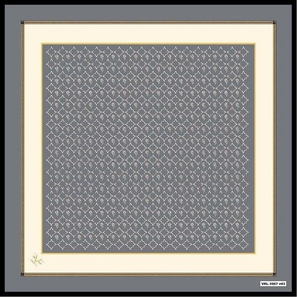 BLACK SERİ EŞARPGeometrik Desen Black Seri Twill Eşarp Askısı ile Birlikte 90x90 cm
