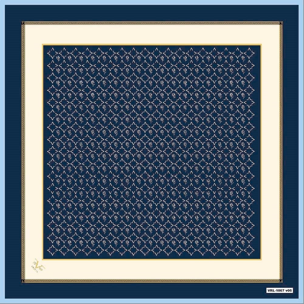 BLACK SERİ EŞARPGeometrik Desen Black Seri Twill Eşarp Askısı ile Birlikte 90x90 cm