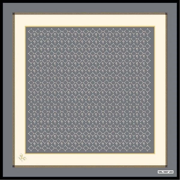 BLACK SERİ EŞARPGeometrik Desen Black Seri Twill Eşarp Askısı ile Birlikte 90x90 cm