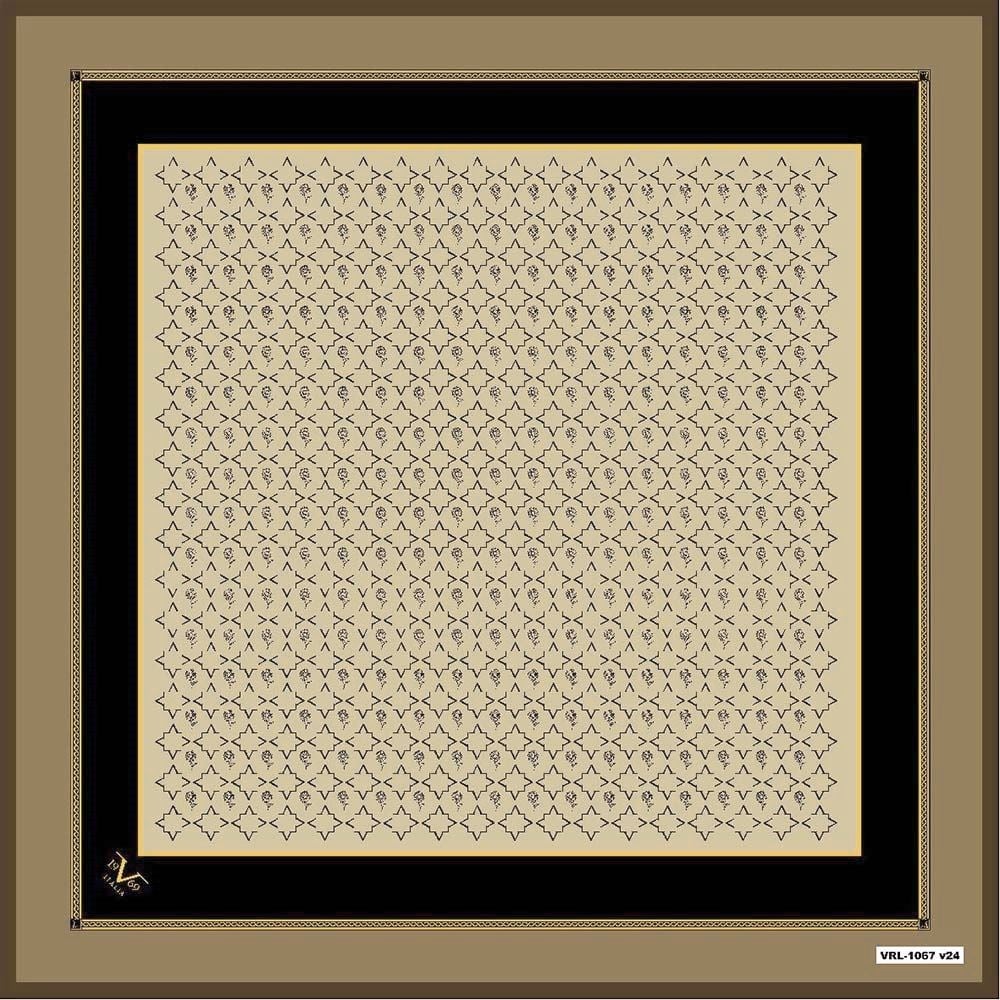 BLACK SERİ EŞARPGeometrik Desen Black Seri Twill Eşarp Askısı ile Birlikte 90x90 cm