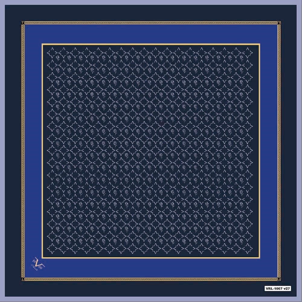 BLACK SERİ EŞARPGeometrik Desen Black Seri Twill Eşarp Askısı ile Birlikte 90x90 cm