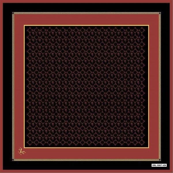 BLACK SERİ EŞARPGeometrik Desen Black Seri Twill Eşarp Askısı ile Birlikte 90x90 cm