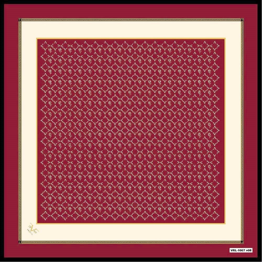 BLACK SERİ EŞARPGeometrik Desen Black Seri Twill Eşarp Askısı ile Birlikte 90x90 cm