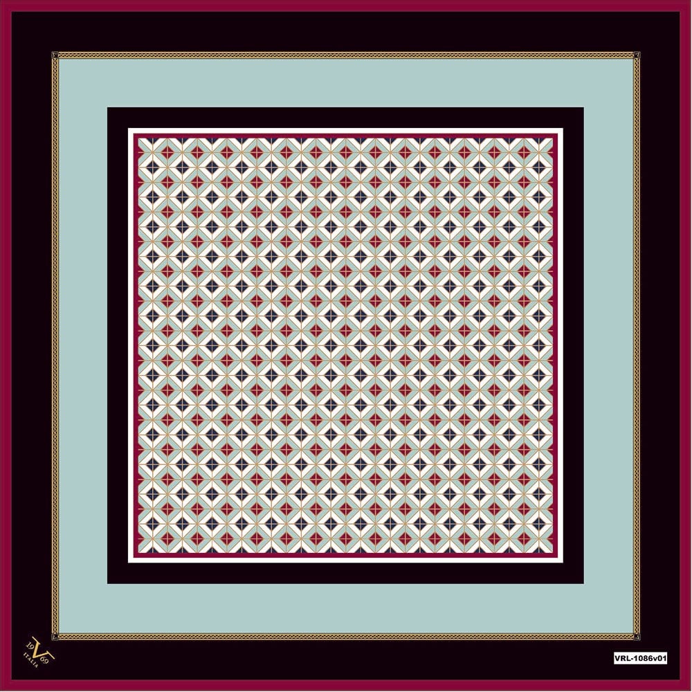 BLACK SERİ EŞARPGeometrik Desen Black Seri Twill Eşarp Askısı ile Birlikte 90x90 cm