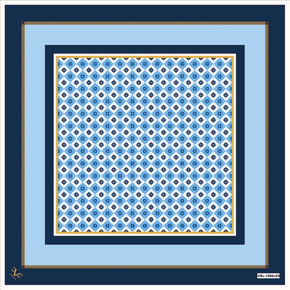 BLACK SERİ EŞARPGeometrik Desen Black Seri Twill Eşarp Askısı ile Birlikte 90x90 cm