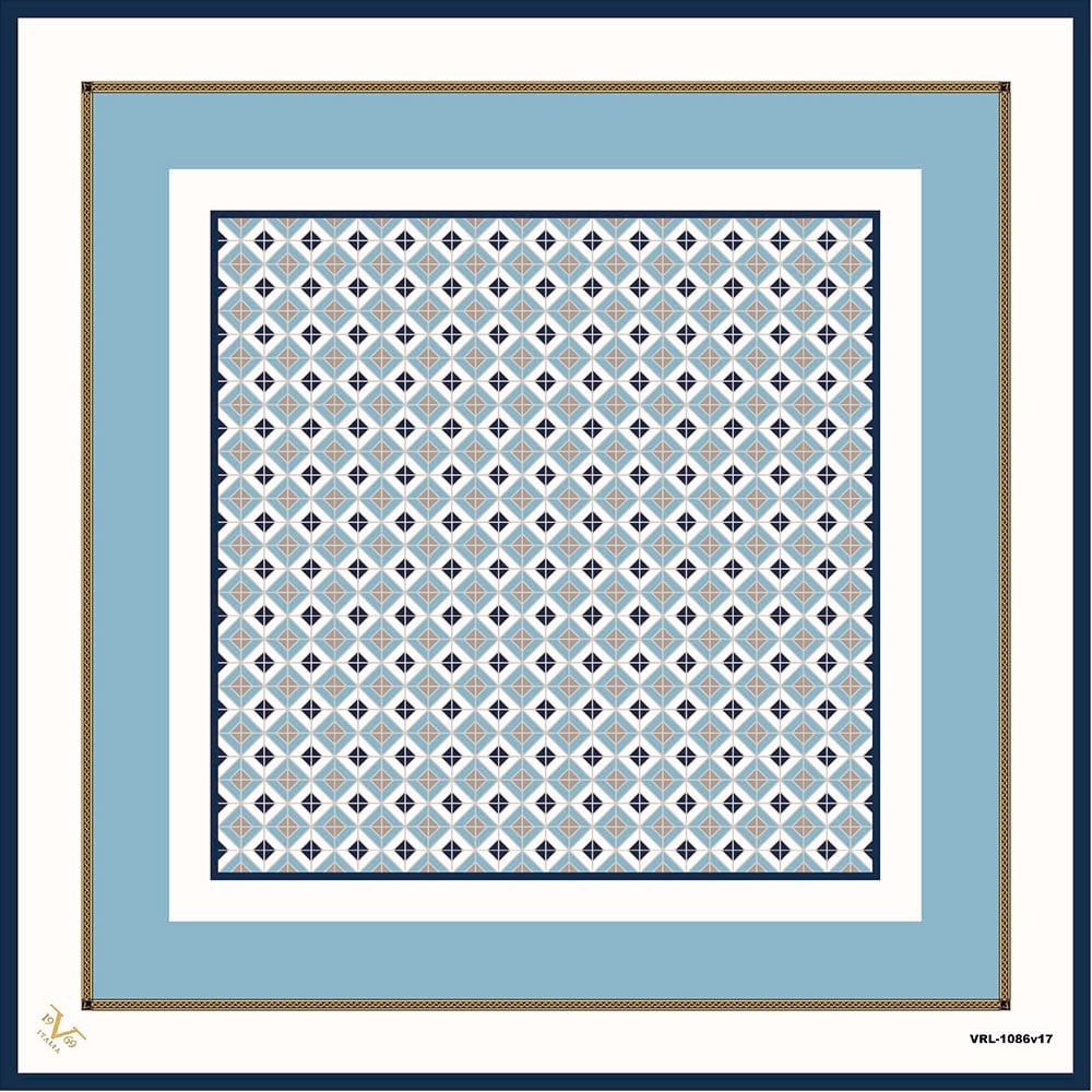 BLACK SERİ EŞARPGeometrik Desen Black Seri Twill Eşarp Askısı ile Birlikte 90x90 cm