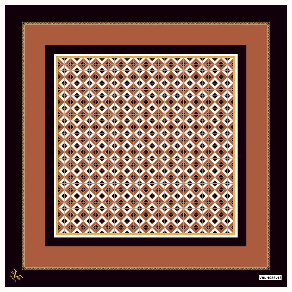 BLACK SERİ EŞARPGeometrik Desen Black Seri Twill Eşarp Askısı ile Birlikte 90x90 cm