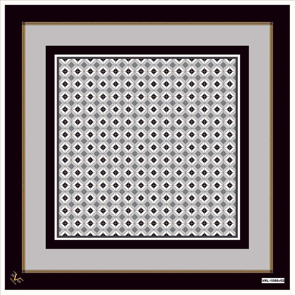 BLACK SERİ EŞARPGeometrik Desen Black Seri Twill Eşarp Askısı ile Birlikte 90x90 cm