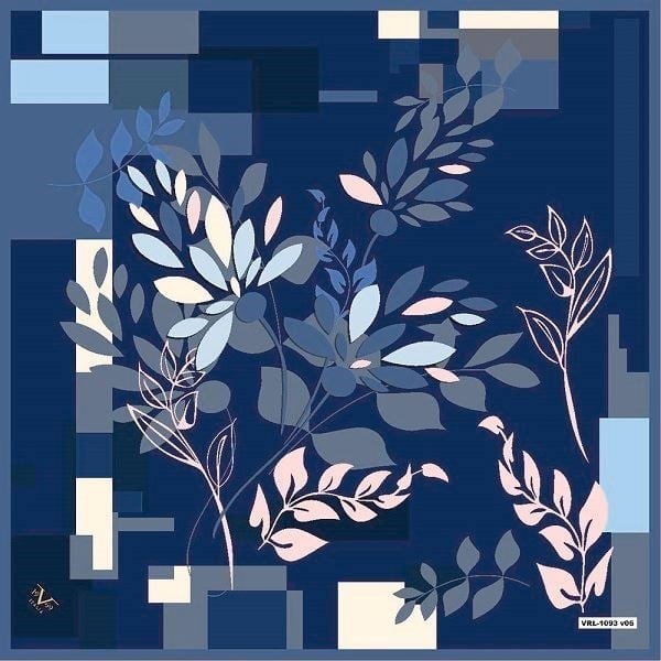BLACK SERİ EŞARPÇiçekli Desen Black Seri Twill Eşarp Askısı ile Birlikte 90x90 cm