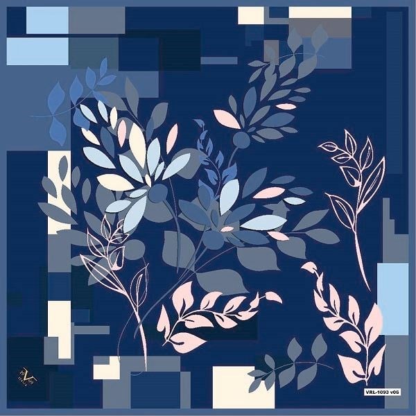 BLACK SERİ EŞARPÇiçekli Desen Black Seri Twill Eşarp Askısı ile Birlikte 90x90 cm