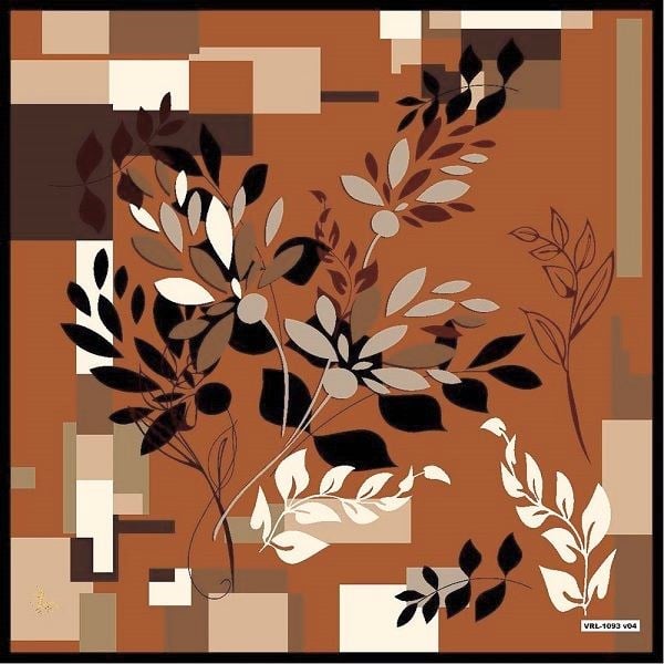 BLACK SERİ EŞARPÇiçekli Desen Black Seri Twill Eşarp Askısı ile Birlikte 90x90 cm