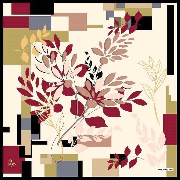 BLACK SERİ EŞARPÇiçekli Desen Black Seri Twill Eşarp Askısı ile Birlikte 90x90 cm