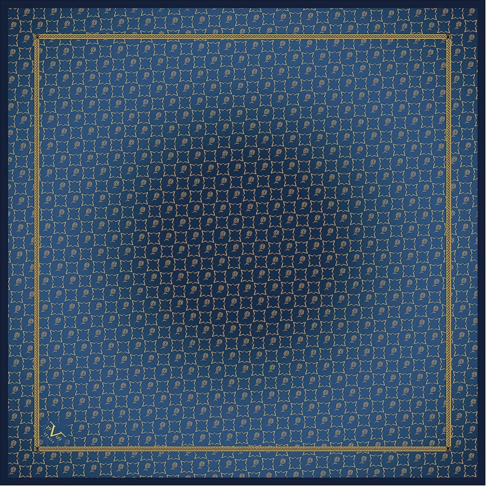 BLACK SERİ EŞARPGeometrik Desen Black Seri Twill Eşarp Askısı ile Birlikte 90x90 cm
