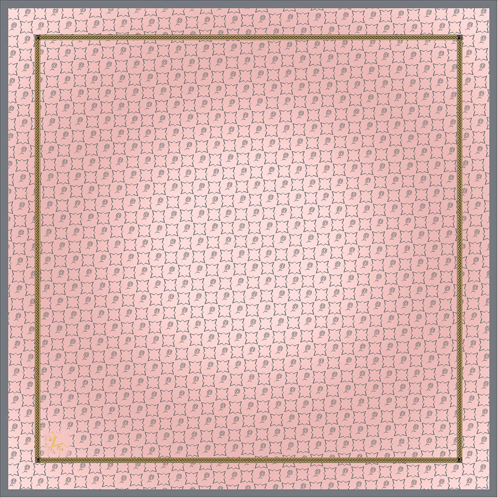BLACK SERİ EŞARPGeometrik Desen Black Seri Twill Eşarp Askısı ile Birlikte 90x90 cm