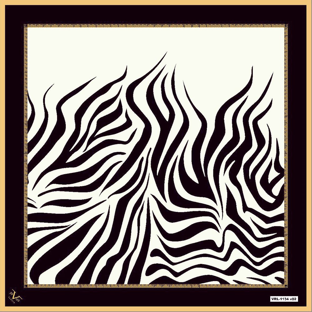 BLACK SERİ EŞARPZebra Desen Black Seri Twill Eşarp Askısı ile Birlikte 90x90 cm