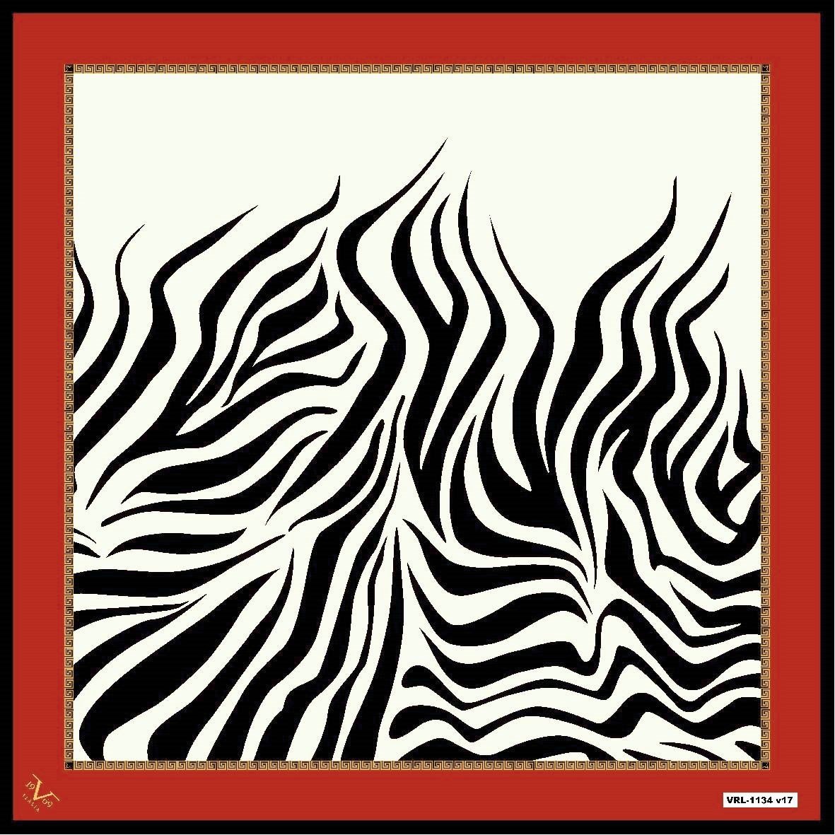 BLACK SERİ EŞARPZebra Desen Black Seri Twill Eşarp Askısı ile Birlikte 90x90 cm