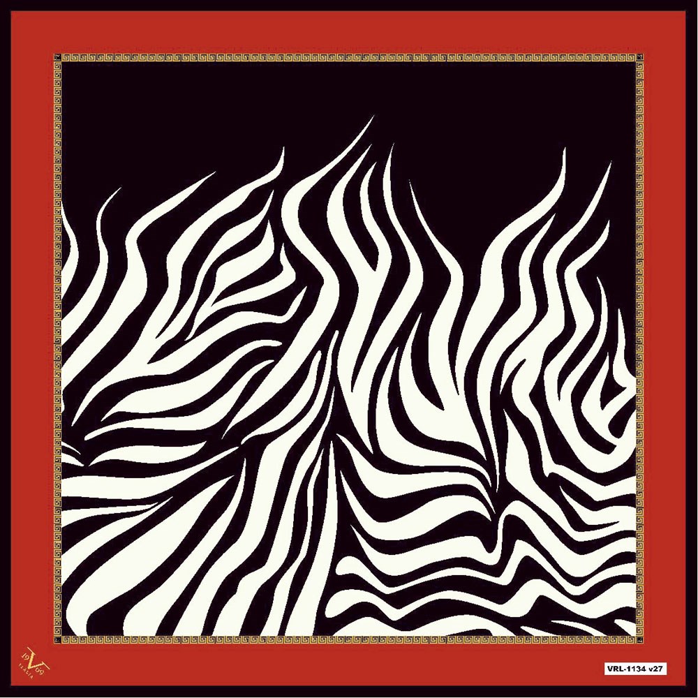BLACK SERİ EŞARPZebra Desen Black Seri Twill Eşarp Askısı ile Birlikte 90x90 cm