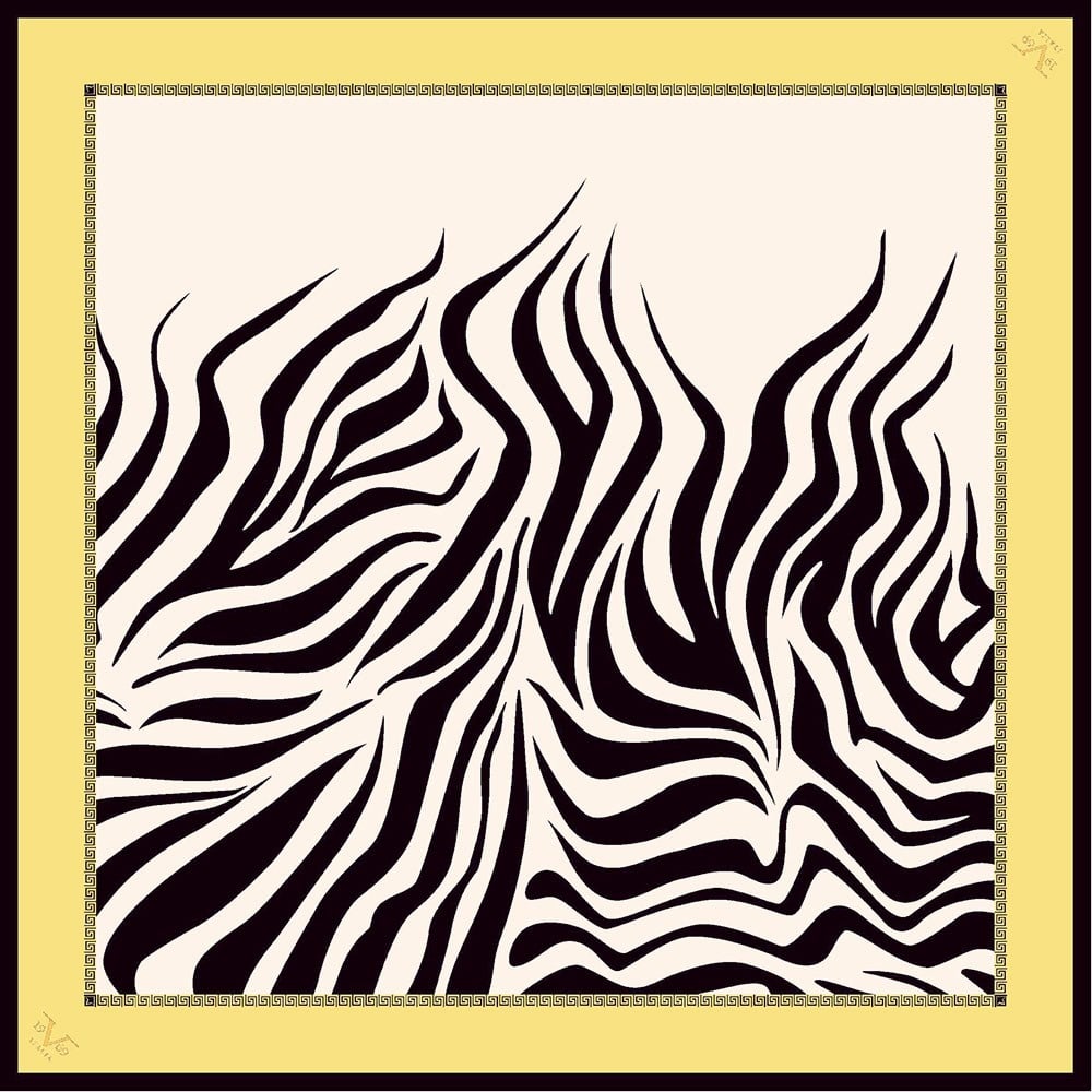 BLACK SERİ EŞARPZebra Desen Black Seri Twill Eşarp Askısı ile Birlikte 90x90 cm