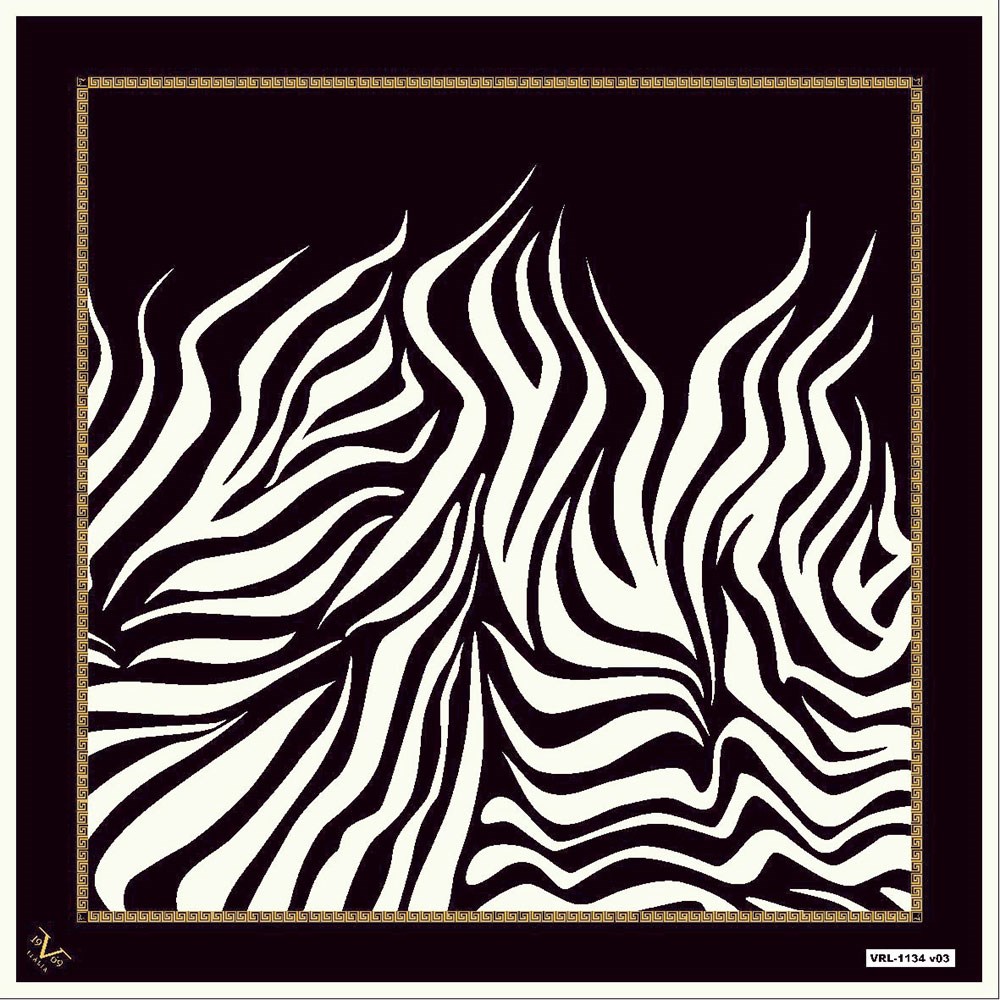 BLACK SERİ EŞARPZebra Desen Black Seri Twill Eşarp Askısı ile Birlikte 90x90 cm