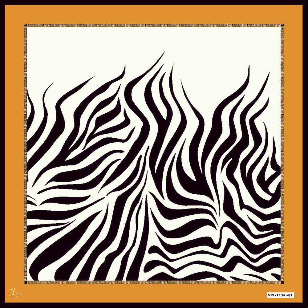 BLACK SERİ EŞARPZebra Desen Black Seri Twill Eşarp Askısı ile Birlikte 90x90 cm