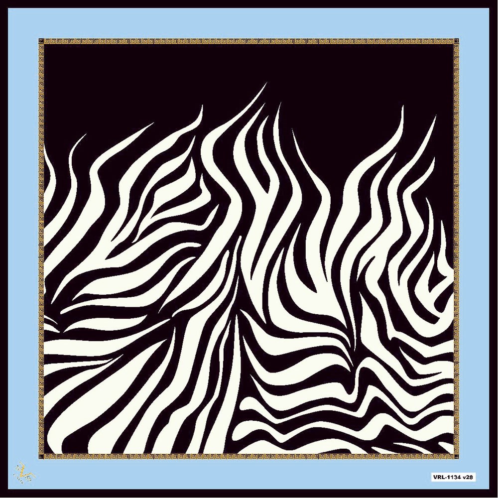 BLACK SERİ EŞARPZebra Desen Black Seri Twill Eşarp Askısı ile Birlikte 90x90 cm