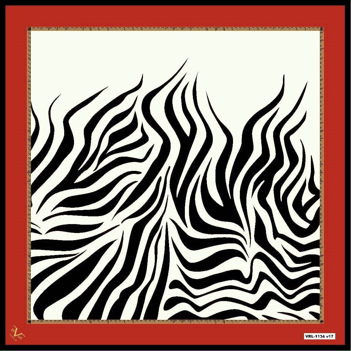 BLACK SERİ EŞARPZebra Desen Black Seri Twill Eşarp Askısı ile Birlikte 90x90 cm