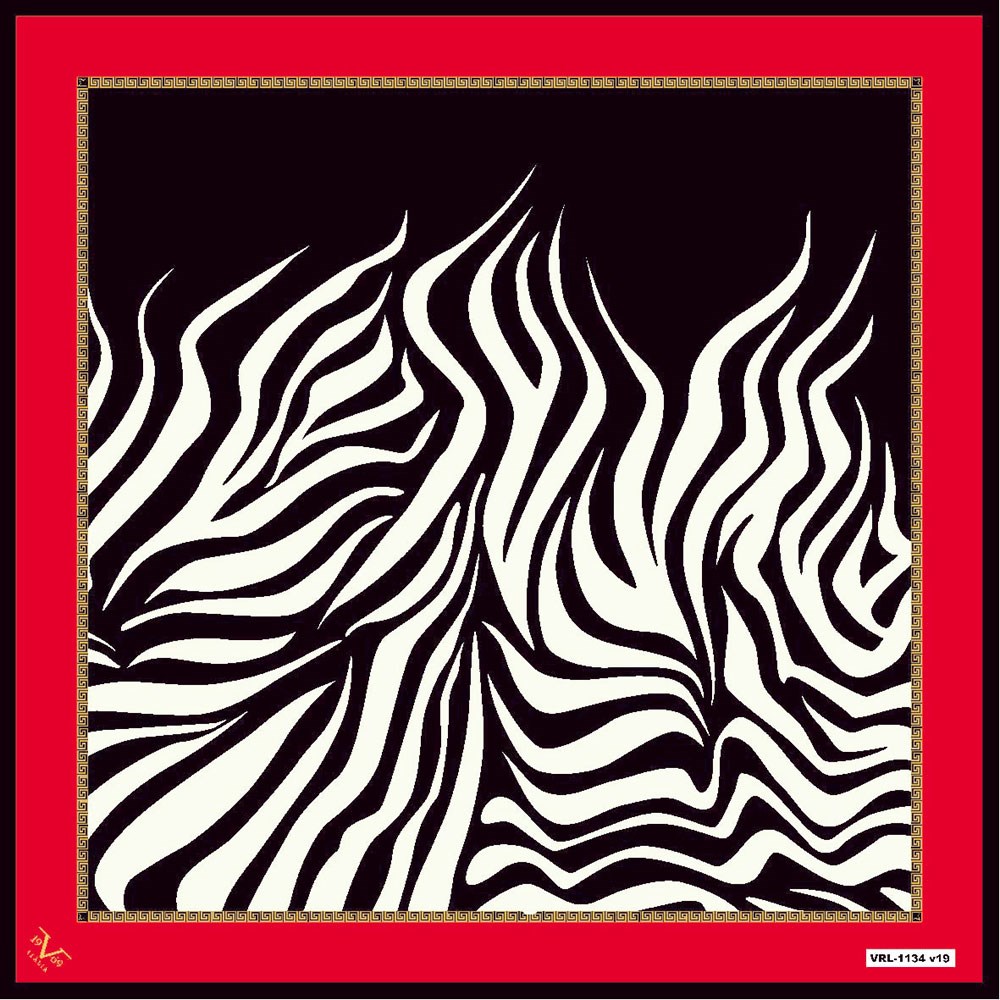 BLACK SERİ EŞARPZebra Desen Black Seri Twill Eşarp Askısı ile Birlikte 90x90 cm