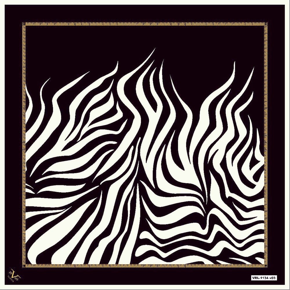 BLACK SERİ EŞARPZebra Desen Black Seri Twill Eşarp Askısı ile Birlikte 90x90 cm
