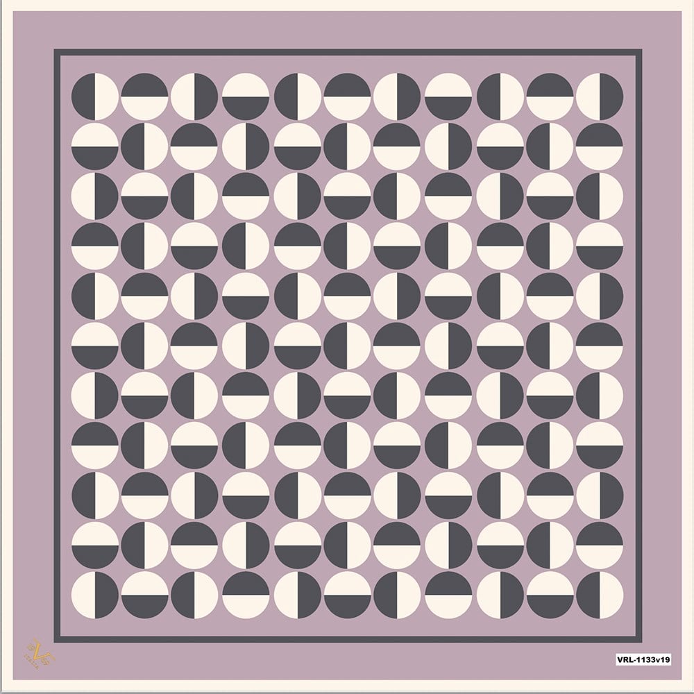 EŞARPGeometrik Desen Black Seri Twill Eşarp Askısı ile Birlikte 90x90 cm