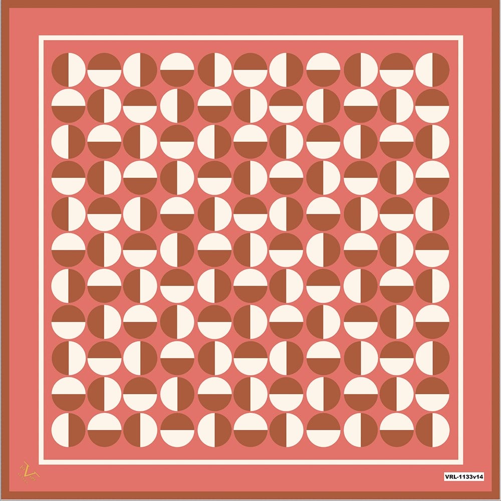 EŞARPGeometrik Desen Black Seri Twill Eşarp Askısı ile Birlikte 90x90 cm