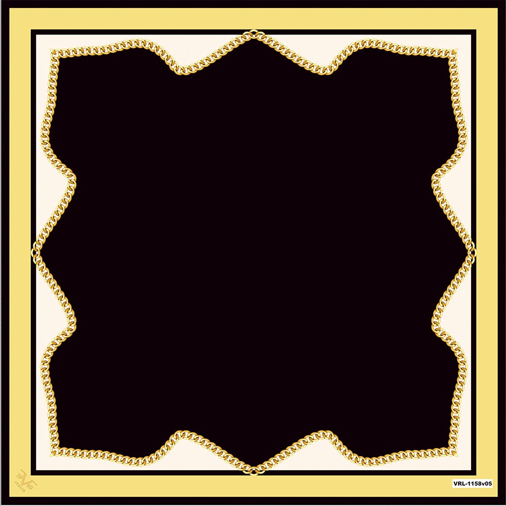 EŞARPBordür Desen Black Seri Twill Eşarp Askısı ile Birlikte 90x90 cm