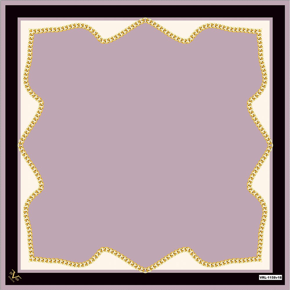 EŞARPBordür Desen Black Seri Twill Eşarp Askısı ile Birlikte 90x90 cm