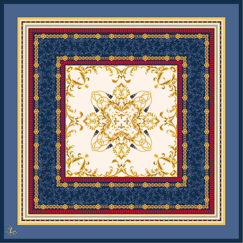 BLACK SERİ EŞARPMandala Desen Black Seri Twill Eşarp Askısı ile Birlikte 90x90 cm