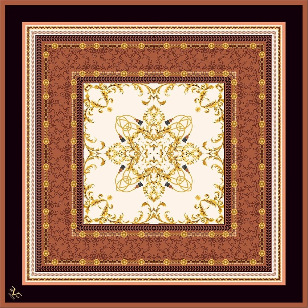 BLACK SERİ EŞARPMandala Desen Black Seri Twill Eşarp Askısı ile Birlikte 90x90 cm