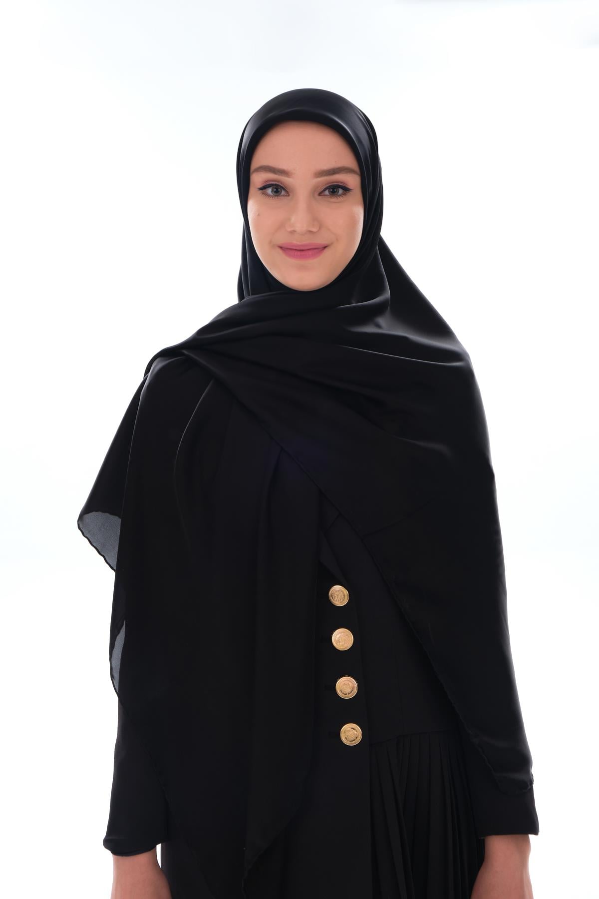 EŞARPKorea Micro Saten Seri Deep Black 