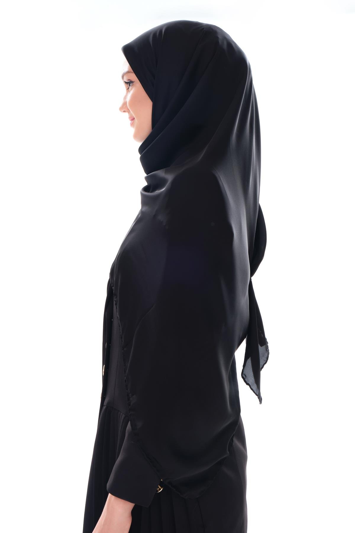 EŞARPKorea Micro Saten Seri Deep Black 