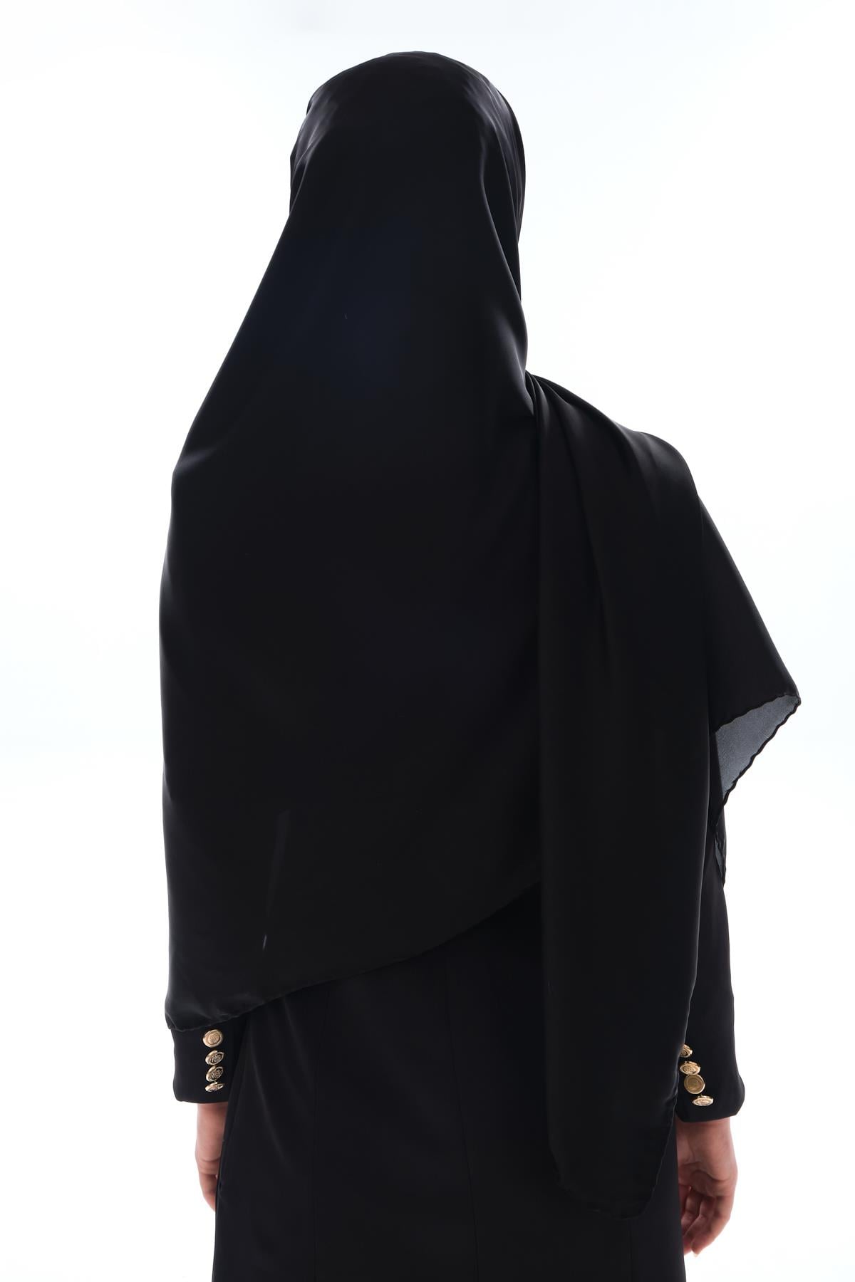 EŞARPKorea Micro Saten Seri Deep Black 