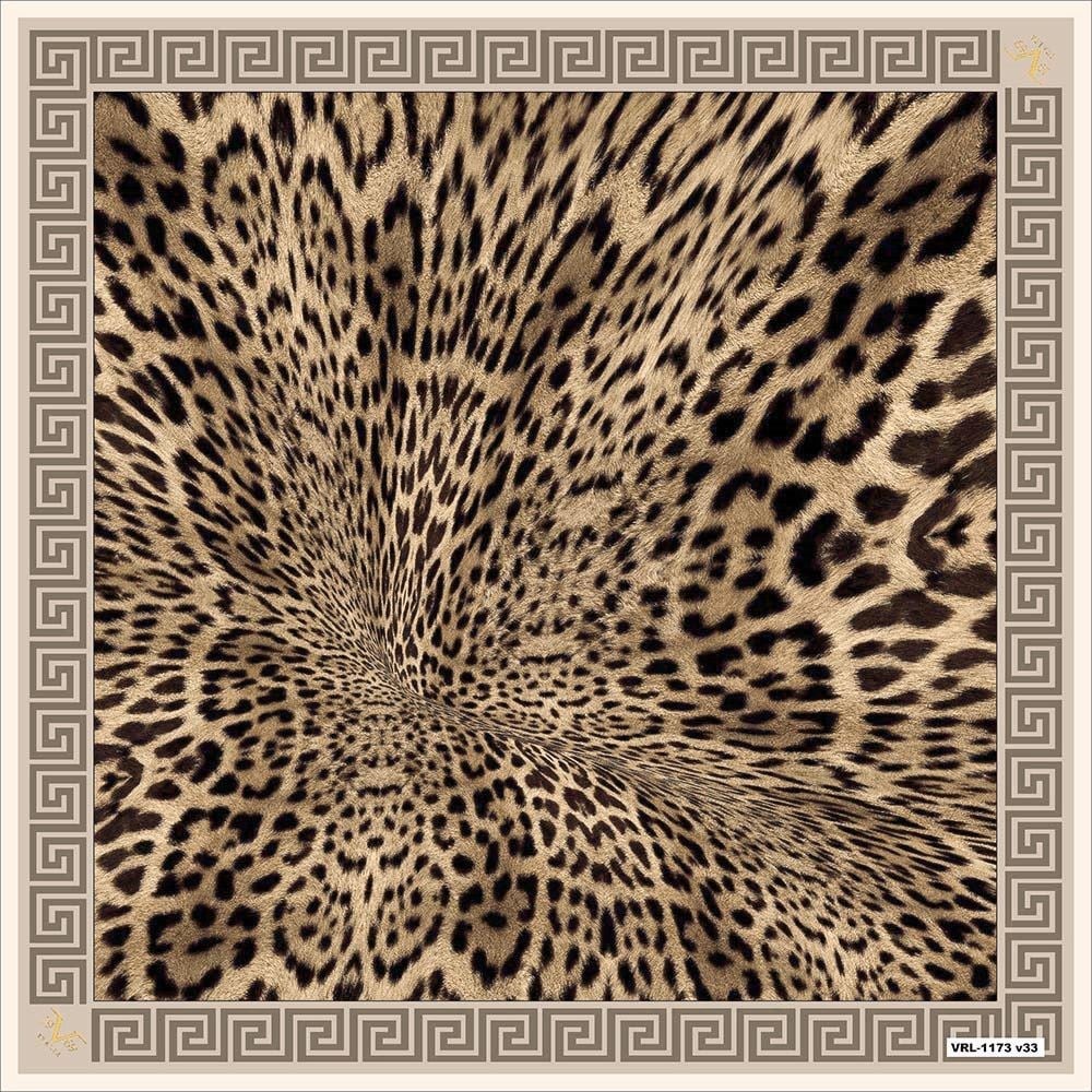 BLACK SERİ EŞARPLeopar Desen Black Seri Twill Eşarp Askısı ile Birlikte 90x90 cm