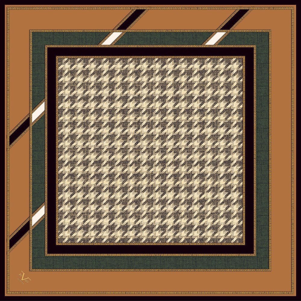 BLACK SERİ EŞARPKazayağı Desen Black Seri Twill Eşarp Askısı ile Birlikte 90x90 cm