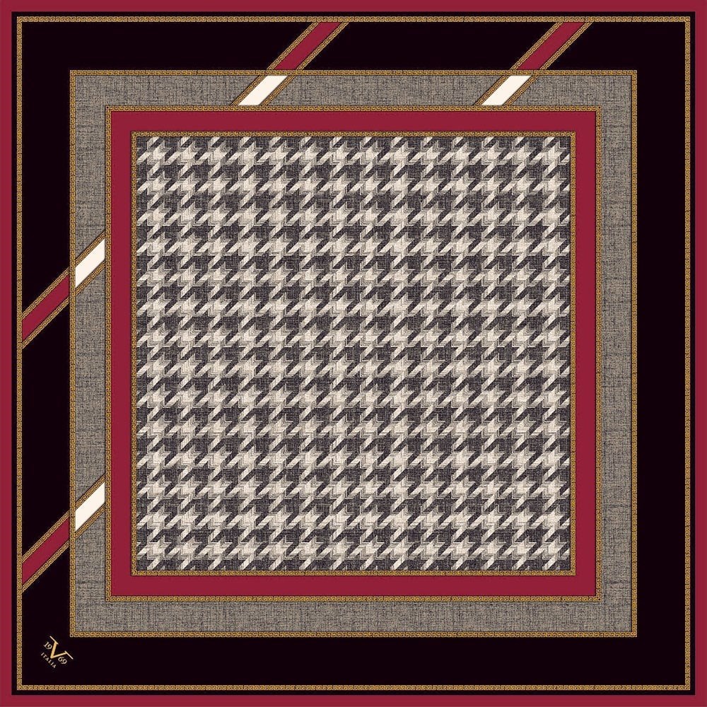 BLACK SERİ EŞARPKazayağı Desen Black Seri Twill Eşarp Askısı ile Birlikte 90x90 cm
