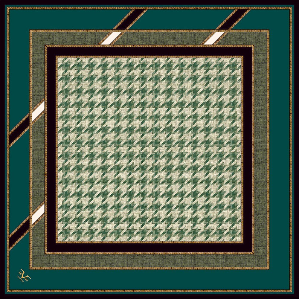BLACK SERİ EŞARPKazayağı Desen Black Seri Twill Eşarp Askısı ile Birlikte 90x90 cm